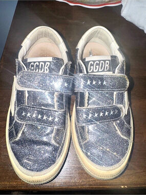 Golden Goose Kids May School Glitter Low Top Sneakers Girls US 11